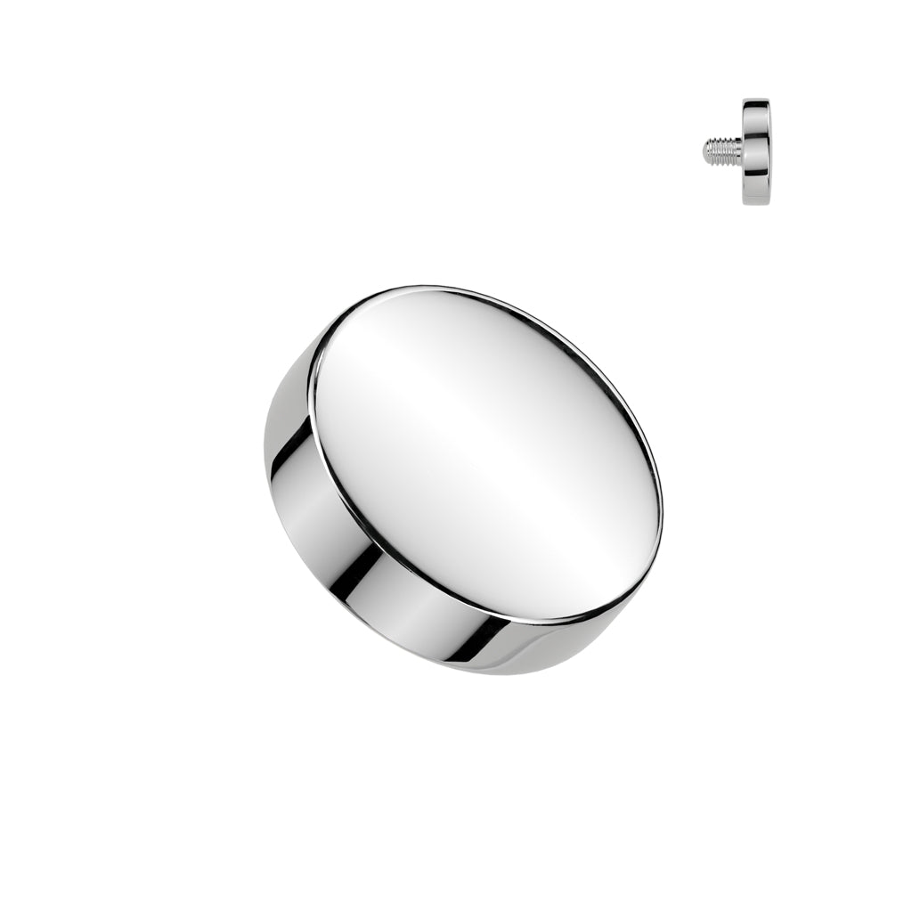 Implant Grade Titanium Internally Threaded Flat Round Top
